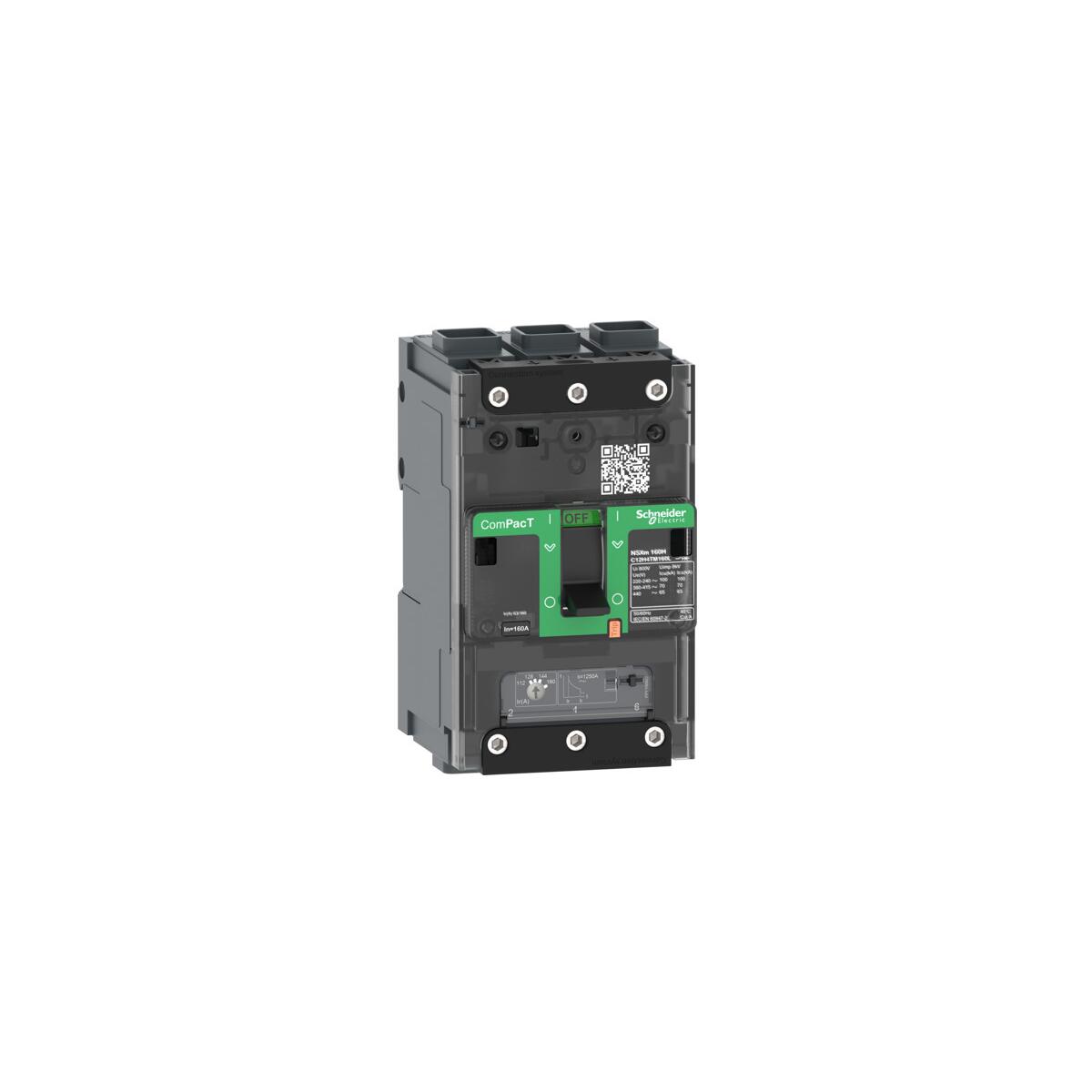 Schneider Electric ComPacT NSXm Kompaktleistungsschalter, 80A mit TM80D, 3P, 36kA/415V, EverLink (C11F3TM080L)