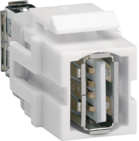 Hager VZ20US Keystone Modul, universal, USB, USB 2.0 A-Buchse auf USB 2.0 A-Buchse