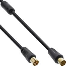 InLine Antennenkabel Premium, 2x geschirmt, mit Filter, >85dB, schwarz, 2m (69402P)
