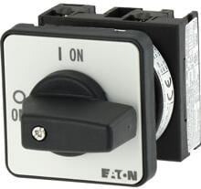 Eaton T0-1-102/E EIN-AUS-Schalter, T0, 20 A, Einbau, 1 Baueinheit(en), 2-polig, mit schwarzem Knebel und Frontschild (088709)