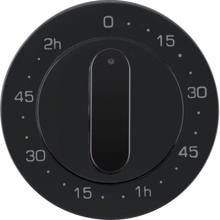 Berker 16332045 Zentralstück mit Regulierknopf für mechanische Zeitschaltuhr, R.1/R.3, schwarz glänzend