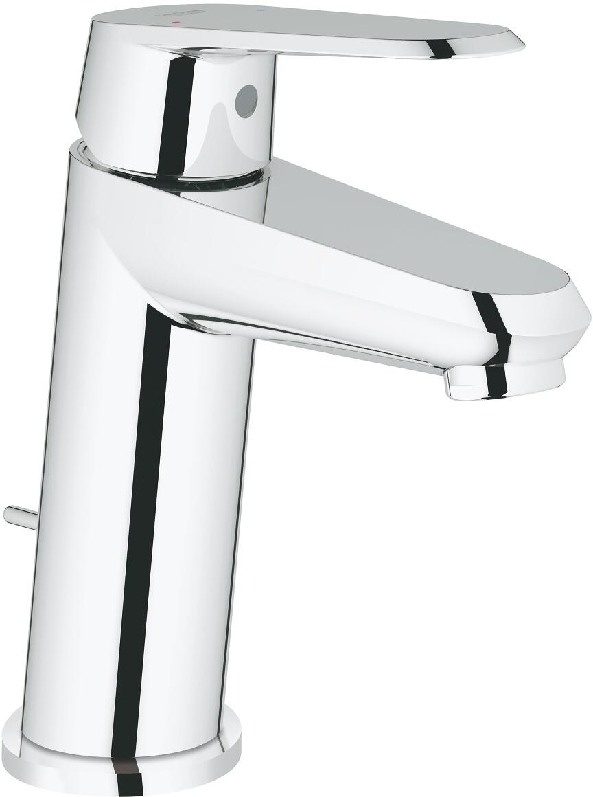 GROHE Eurodisc Cosmopolitan Einhand-Waschtischbatterie, S-Size, Einlochmontage, Zugstangen-Ablaufgarnitur 1 1/4"", chrom