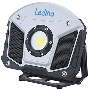 Ledino LED-Akkustrahler 15W Horn, m. Boxen, Bluetooth, silber (11140156001011)