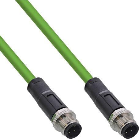 InLine Industrie Netzwerkkabel, M12 4-pin D-kodiert Stecker/Stecker, PUR, 5m (40305)