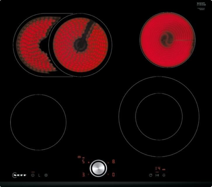 Neff T16FTN1L0 N70 Autarkes Elektrokochfeld, Glaskeramik, 60 cm breit, TwistPad, 17 Leistungsstufen, Kindersicherung, Restartfunktion, Rahmenlos