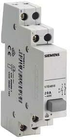 Siemens 5TE4810 -Taster, 1 Schließer, 1 Öffner, 20A, 1 Taste grau, mit ...
