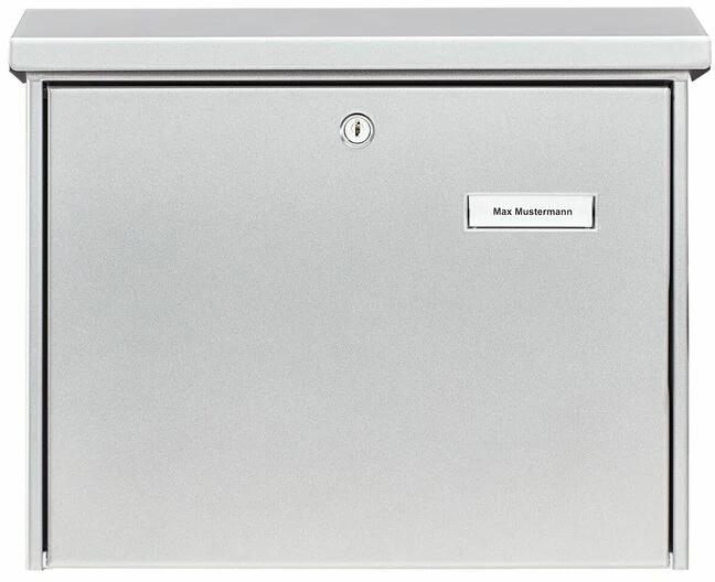 Burg Wächter Journal 5867 Si Briefkästen, Querformat, Einwurf DIN C4, Stahl, silber (61160)