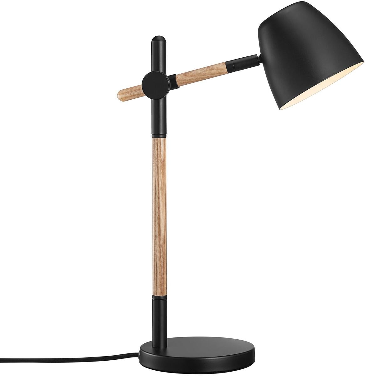 Nordlux Theo Tischlampe, GU10, IP20, 25W, verstellbarer Leuchtenkopf, schwarz (2112645003)