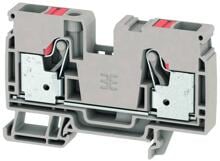 Weidmüller A2C 10 Durchgangs-Reihenklemme, PUSH IN, 10 mm², 1000 V, 57 A, dunkelbeige