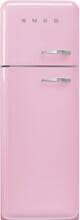 Smeg FAB30LPK6 50"s Style Retro Stand Kühl-Gefrierkombination, 60 cm breit, 294 L, Multiflow, Linksanschlag, cadillac pink