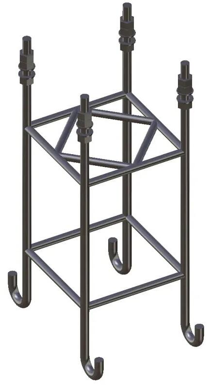 Dehn AKO TBM FP400 Ankerkorb für Ortbeton mit 4xM24 für Tele-Blitzschutzmaste, H 13,35/16,35/19,35m (103040)