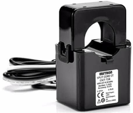 Lauxx Energy Kabelumbau Stromwandler, 400A Messwandler, schwarz (32017)