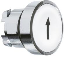 Schneider Electric ZB4BA334 Harmony XB4, Drucktaster, Frontelement, Metall, 22mm, beschriftet Pfeil oben, tastend, weiß