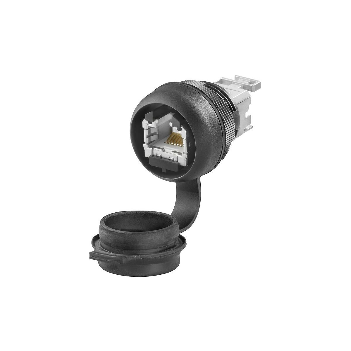 Weidmüller IE-FCM-RJ45-FJ-A Einbaugehäuse FrontCom Micro RJ45 Modul, TIA-568A, schwarz (1018810000)