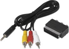TechniSat Adapterset Klinke-Cinch/SCART für TechniSat-Receiver, schwarz (0000/3649)