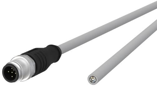 METZ CONNECT M12 Sensor-/Aktorleitung, A-kodiert, 1,0 m, M12 Stecker gerade - freies Leitungsende, ungeschirmt, 8-polig, PVC ( 142MKA10010 )