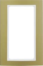 Berker 13093046 Rahmen mit großem Ausschnitt, B.3, Alu, gold/polarweiß