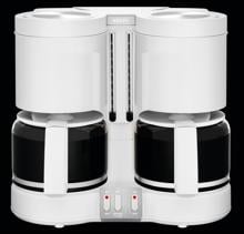 Krups Duothek Plus KM8501 Doppel-Filterkaffeemaschine, 2200 W, 1,25l, 20 Tassen, weiß