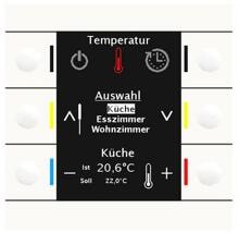 MDT BE-BZS86.01 Bedienzentrale Smart 86 Kunststoff, mit Farbdisplay und 6 Tasten, Temperatursensor, reinweiß
