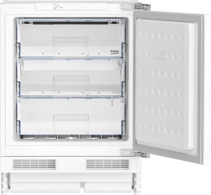Beko BU1204N Einbau Gefrierschrank, Nischenhöhe 82 cm, 94 L, MiniFrost, Festtürtechnik, 3 Schubladen, weiß Elektroshop Wagner