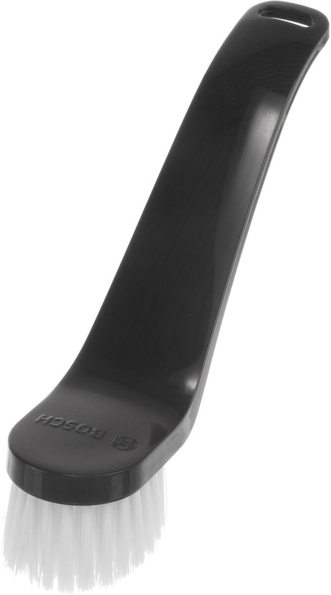 Bosch Siemens 12028091 Bürste, Reinigungsbürste, dunkelgrau, BOSCH Logo, mit abgeschrägtem Borstenkranz
