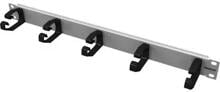EasyLan Rangierpanel, 19zoll, 1HE, mit 5 Kunststoffbügel, 78mm RAL7035, silber (AVR5KSTB1E)