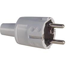 Abl SCHUKO PVC-Stecker, grau, 2 Erdungssysteme (1418060)