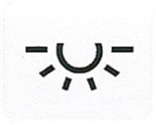 Symbol Licht für Wipp-Kontrollschalter und Taster, alpinweiß, Serie AP 600, Jung 33LWW