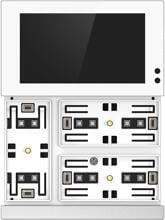 GVS CHTFB-3.0/6.S.2x WALTZ Touch+ Pad, Basis Aluminium für Wippen (KNX-Secure) 
