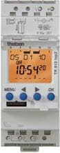 Theben TR 610 top2 G Digitale Zeitschaltuhr 1 Kanal, REG/DIN-Schiene/Hutschiene, 2TE, Wochenprogramm, Spezialrelais (Goldkontakt) für kleinste Lasten, Dauerschaltung EIN/AUS, 10 Jahre Gangreserve, integrierter Betriebsstundenzähler, LED 6 - 25 W 6100110