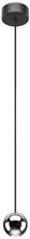 Brumberg BALL LED-Pendelleuchte 23V AC, 50Hz, 4,5W, 3000K, chrom/schwarz (12119823)