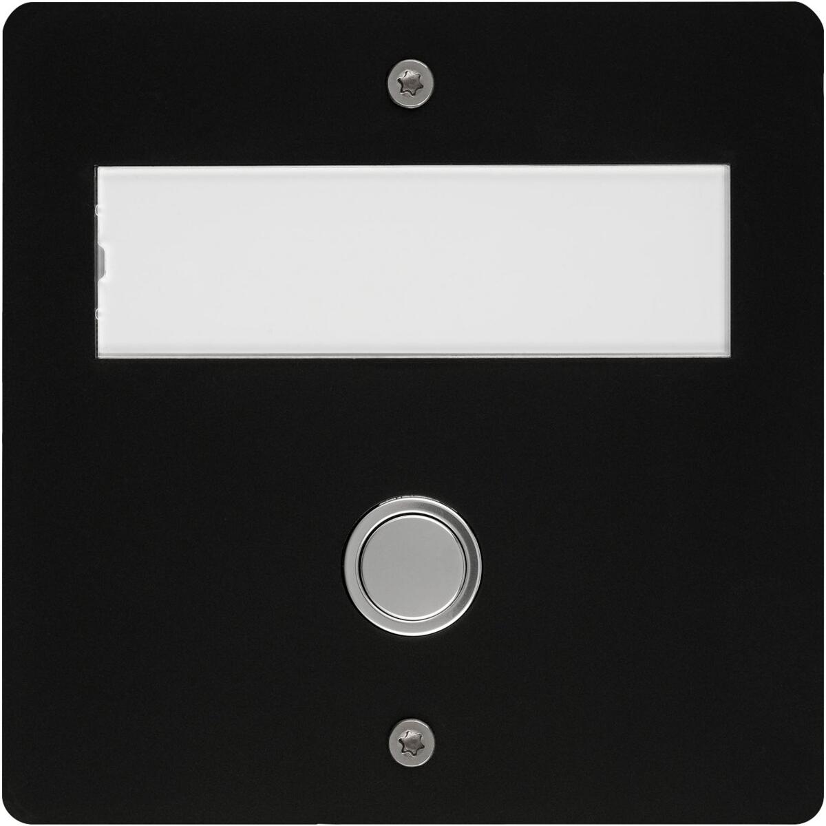 Grothe ETA Funk AP Schwarz Funk-Klingelplatte, 1 WE, Kunststoff, 500 m, schwarz/matt (43454)