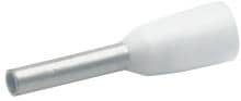 Klauke 46910 Isolierte Aderendhülse, 0,5qmm, 16mm lang, weiß