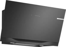Bosch DWJ91LT60 Dunstabzugshaube, 90 cm breit, 437 m³/h, nur Umluft, Home Connect, PerfectAir Sensor, LED-Beleuchtung, Klarglas schwarz bedruckt