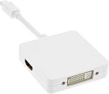 InLine Mini DisplayPort zu HDMI/DVI/DisplayPort Adapterkabel, weiß (17195I)