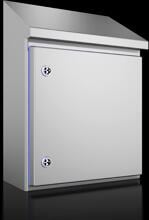 Rittal HD 1306.600 Kompakt-Schaltschrank, BHT: 390x430(H1)x549(H2)x210 mm, Edelstahl, 1.4301, mit Montageplatte, mit scharnierter Tür und Silikondichtung