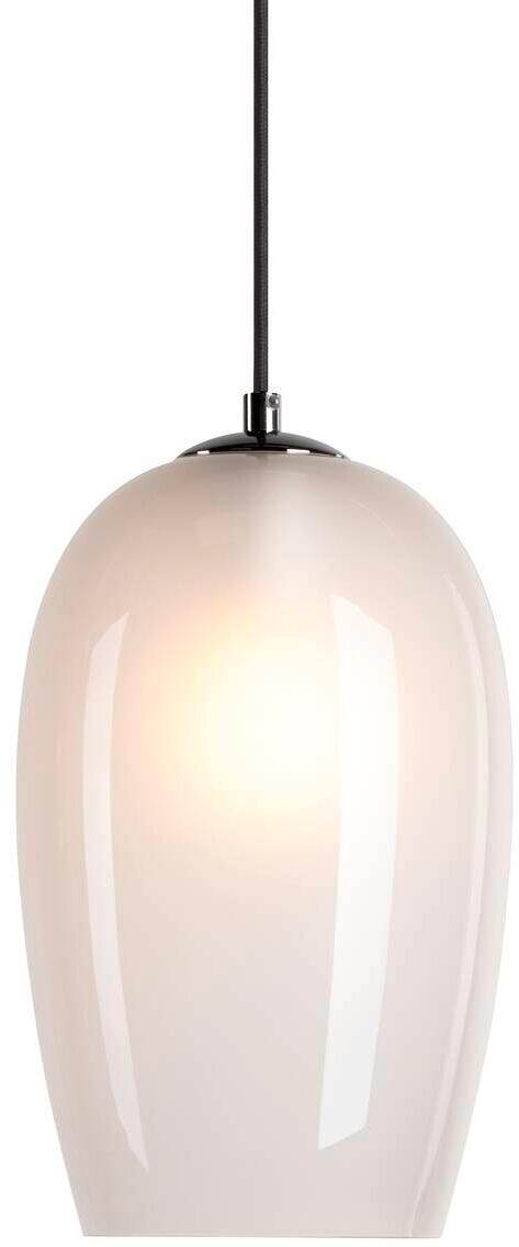 SLV PANTILO OVAL PD Pendelleuchte, E27, max. 15W, Glas, weiß/chrom (1006402)