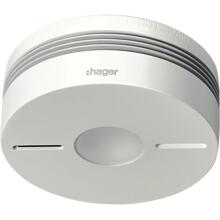 Hager TG550A Funk-Rauchwarnmelder Komfort Q, IR- Alarmstopp, weiß