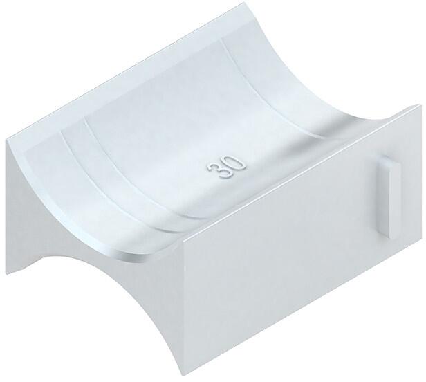 Niedax DW 18 Doppelwanne, für Kabeldurchmesser 18 mm, Länge 40 mm, 100 Stück