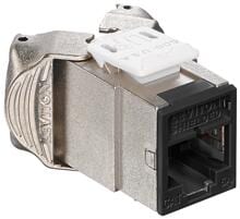 Leviton ATLAS-X1 Cat 6A RJ-45 Quickport-Einrastmodul ohne Staubschutz, schwarz (6ASJK-RE6)
