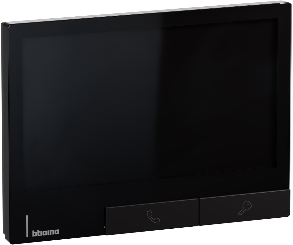 Bticino CLASSE300X Video Türsprechanlage WLAN 6, 7" Touchscreen Monitor, 2-Draht BUS System, Smart Home, schwarz (344743)