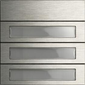 Gira 5533914 Ruftastenmodul, 3fach, System 106, Edelstahl V4A