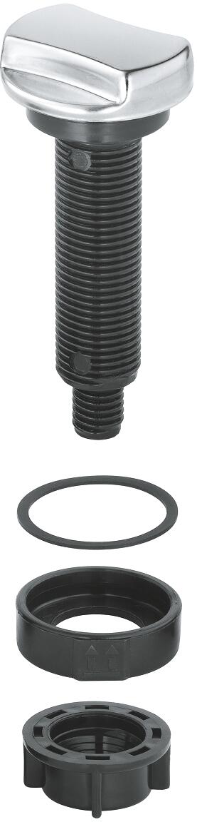GROHE 42587 Drehgriff für Küchenspülen, edelstahl gebüstet (42587SD0)