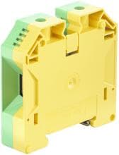 Weidmüller WPE 70 N/35 Schutzleiter-Reihenklemme, Schraubanschluss, 70 mm², 8400 A (70 mm²), grün / gelb