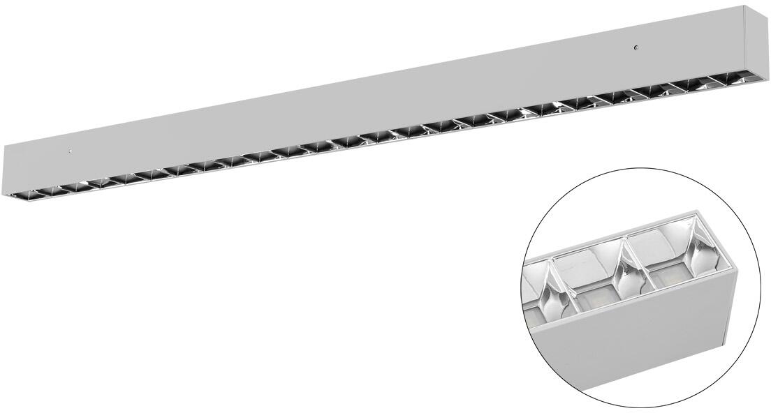 EVN MUNUS LED Anbauleuchte, IP20, 220-240V, 36W, 4000K, 3825lm, silber (BALD12361440)