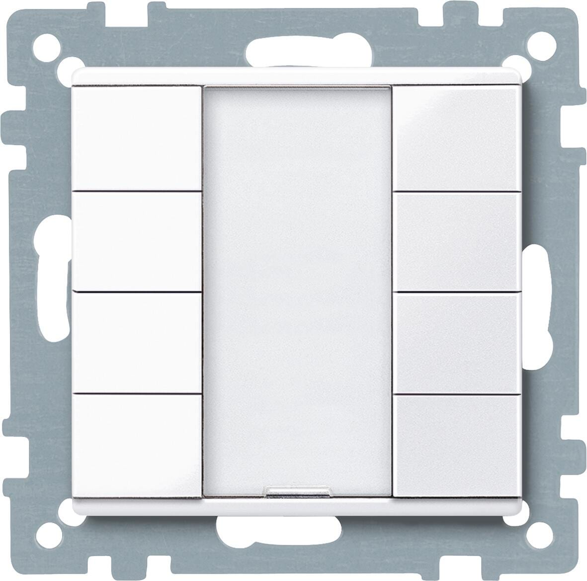 Merten Taster, System M, 4fach plus, aktivweiß glänzend (617425)