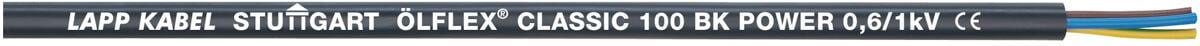 Lapp ÖLFLEX CLASSIC 100 BK 0,6/1 KV 5G1,5 Anschluss- und Steuerleitung, 1,5mm², schwarz, 100m (1120465/100)