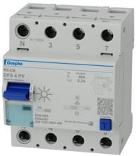 Doepke DFS4 040-4/0,30-PV FI-Schutzschalter, 4-Polig, 40 A, 0.3 A, Typ B+, REG, grau (09136804)