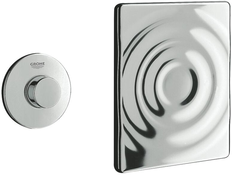 GROHE Surf Pneumatik-Betätigung, Hand-Fernbetätigung, Abdeckplatte 156 x 197 mm, chrom (37059000)