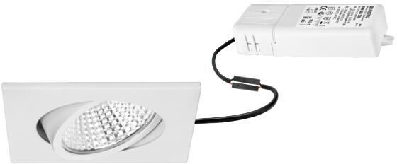 Brumberg KERBY-S LED-Einbaustrahler Phasenabschnitt dimmbar, 12W, 1230 lm, 3000K, eckig, schwenkbar, weiß (39396073)